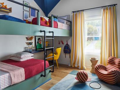 Tour the Vibrant Bunk Room